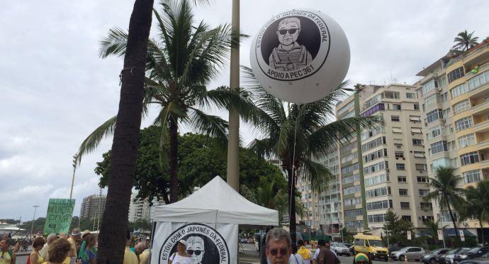 Agentes da PF protestam em Copacabana