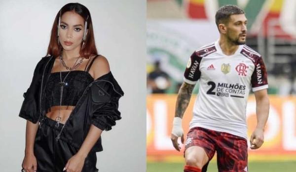 Anitta demonstra interesse em Arrascaeta, do Flamengo, e pergunta se jogador é solteiro