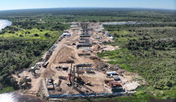 Com várias frentes de trabalho, obra da ponte da Rota Bioceânica avança no Brasil e Paraguai