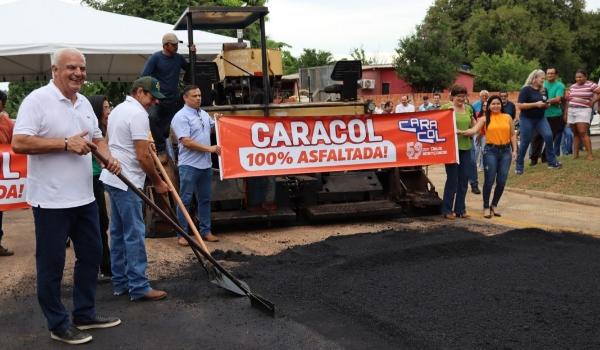 Caracol atinge 100% de pavimentação asfáltica no município
