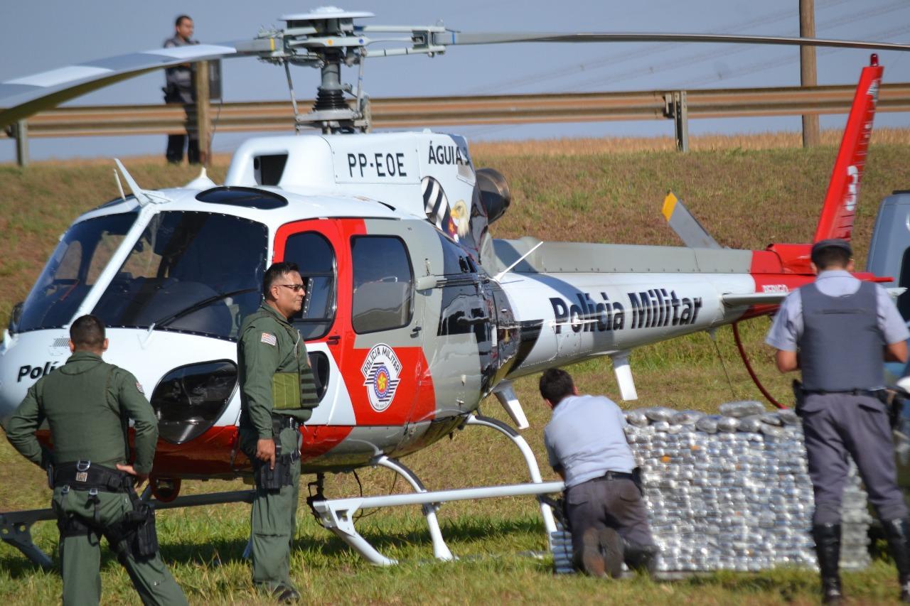 Polícia usa helicóptero para prender traficante de MS