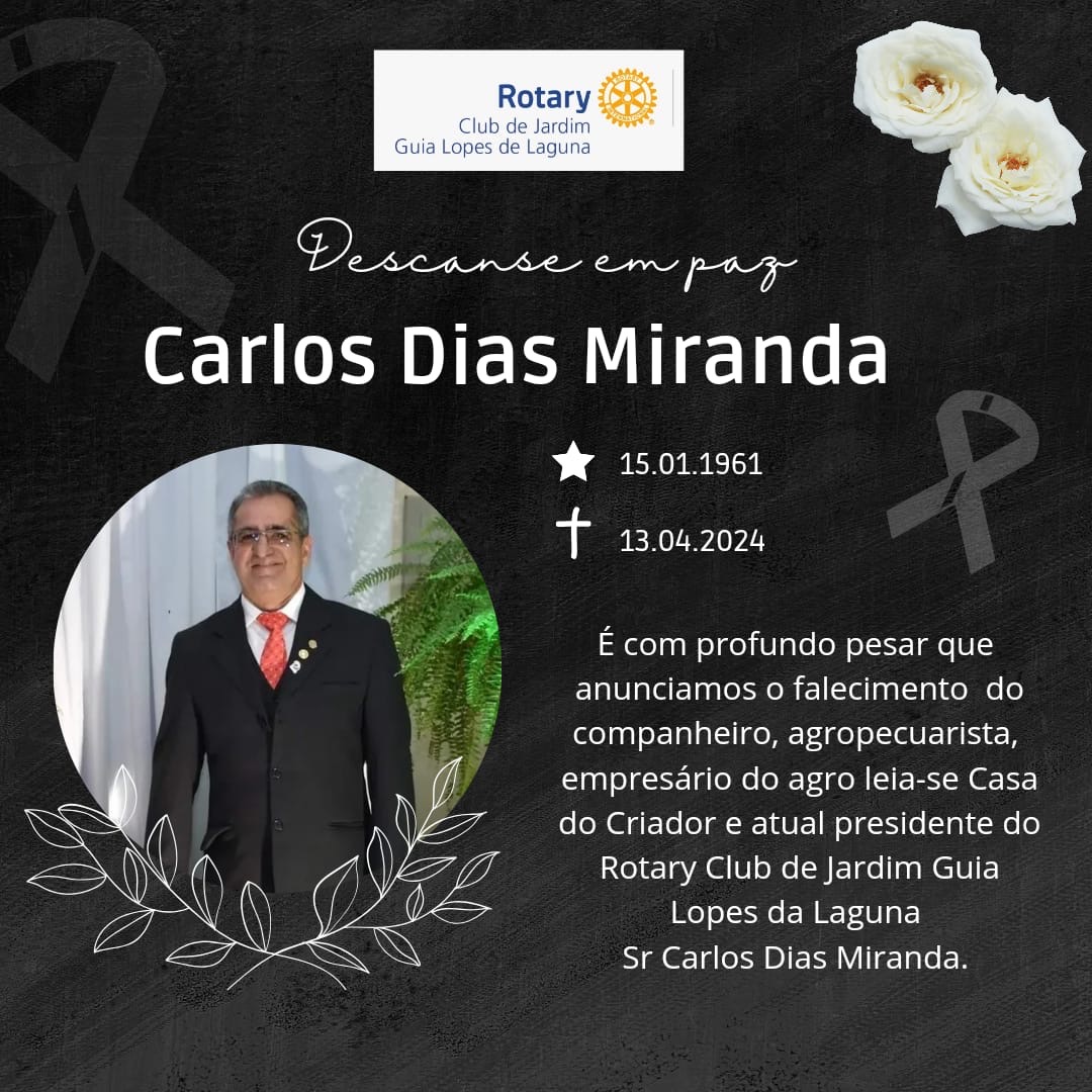 Nota de Falecimento: Carlos Dias Miranda
