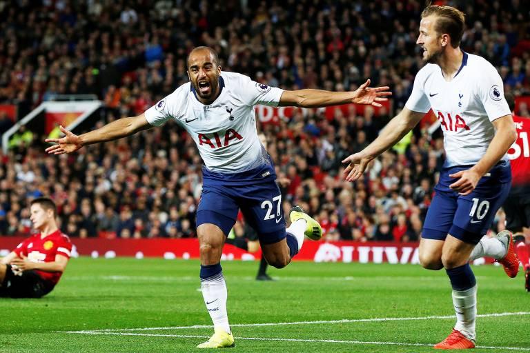 Campeonato Inglês: Tottenham vence o United com gols de Lucas