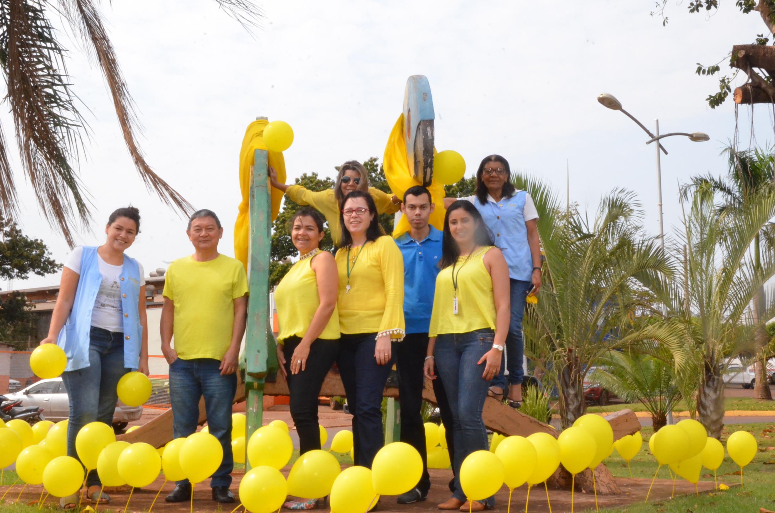 Enfeite em Rotatória da Figueira desperta prevenção ao Suicídio em Maracaju