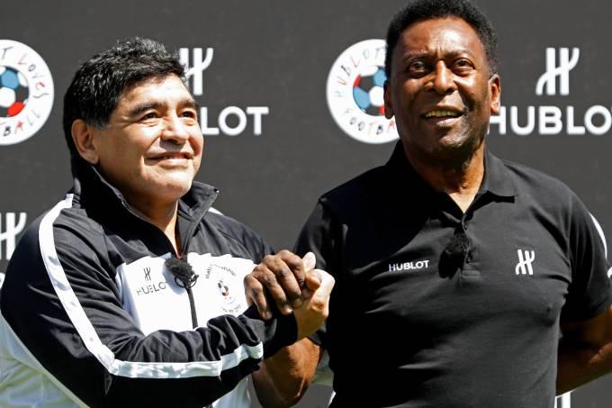 Com piada, Pelé parabeniza Maradona por aniversário de 58 anos