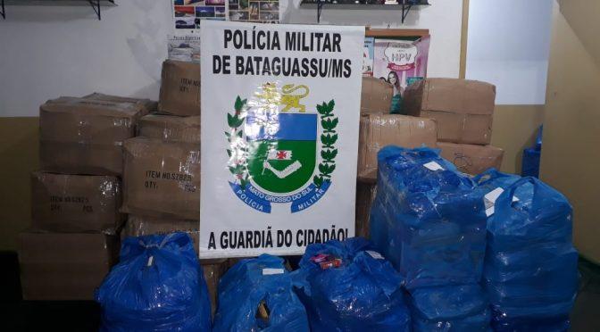 PM apreende mercadorias irregulares em ônibus rumo a SP