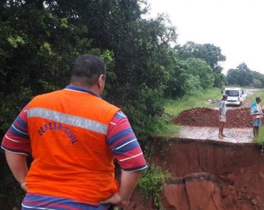 Chuva destrói ruas e causa inundações em cidade do MS
