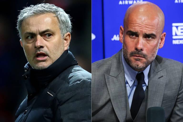 Mourinho e Guardiola viram coadjuvantes na Inglaterra