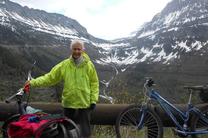Aos 78 anos, americana já viajou 16.000 km de bicicleta