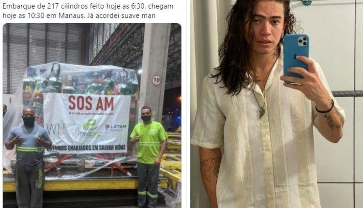 Whindersson Nunes envia mais 217 cilindros de oxigênio para Manaus