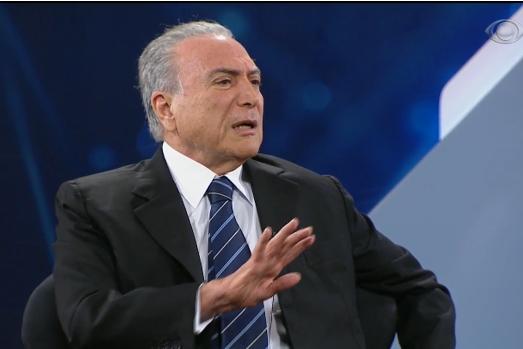 Temer se irritou com críticas da Igreja Católica
