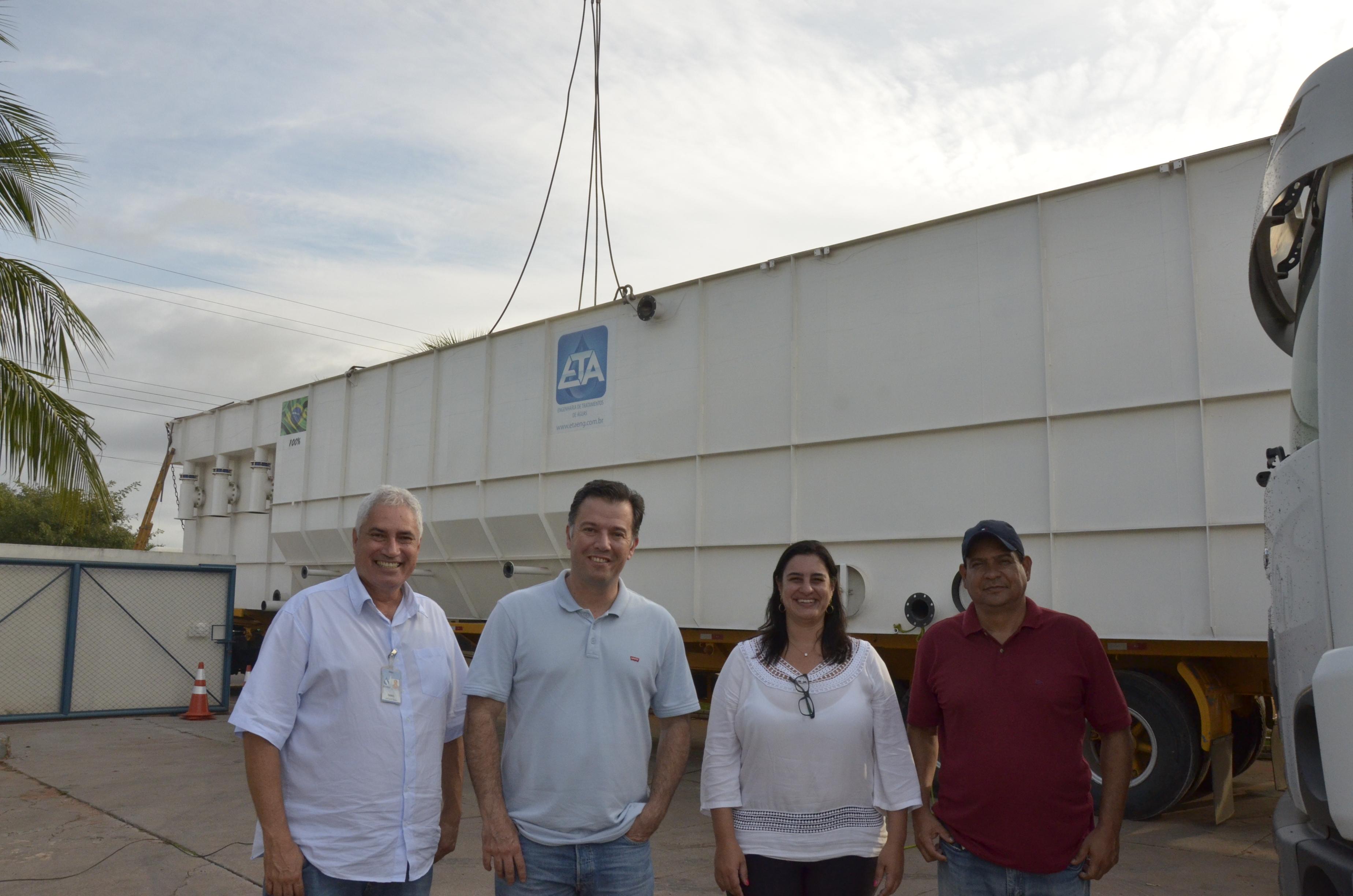 Prefeito acompanha a instalação da nova Estação de Tratamento em Jardim