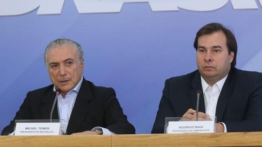 Temer pressiona Maia a votar denúncia na sexta