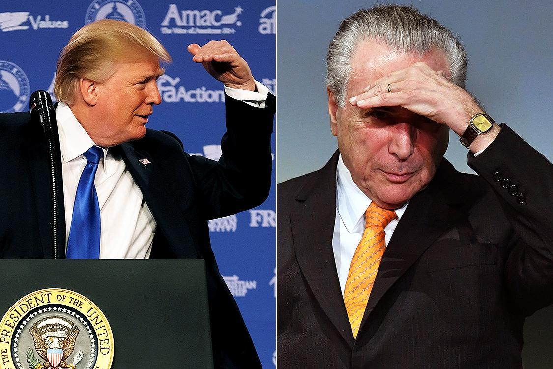 As gafes geográficas de Trump e Temer