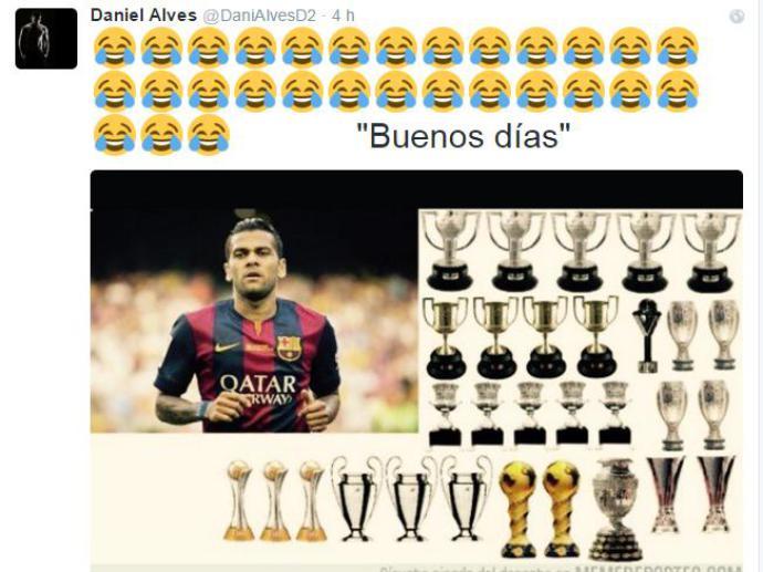 Cristiano Ronaldo debocha de Daniel Alves – que responde com taças