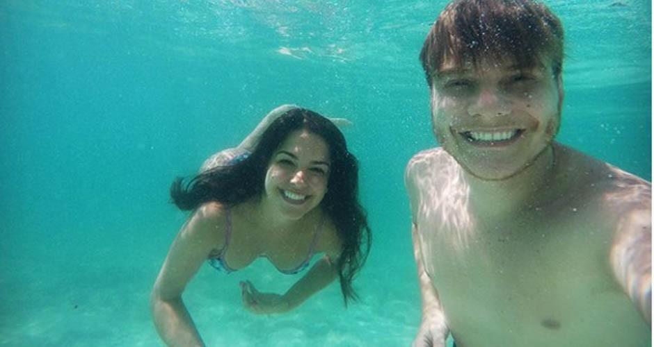Michel Teló se declara para esposa em férias na Tailândia