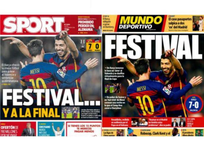 Imprensa catalã exalta novo ‘festival’ do ataque do Barcelona