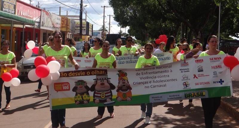 Passeata e Blitz Educativa encerraram as atividade do Bloco da Prevenção em Jardim