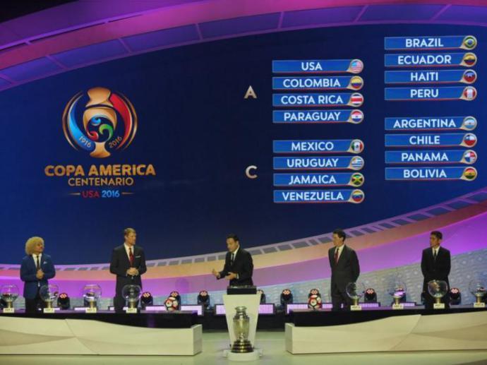 Brasil se dá bem no sorteio dos grupos da Copa América Centenário