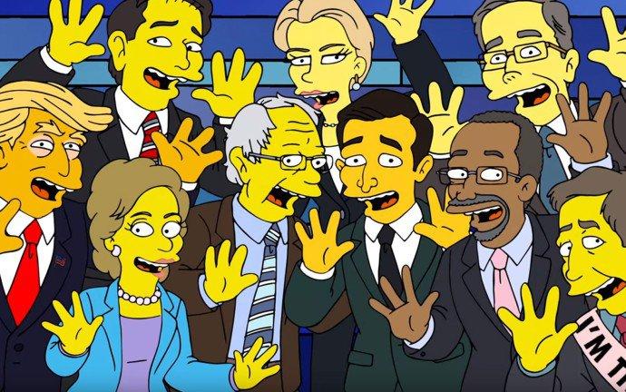Simpsons satirizam corrida eleitoral americana