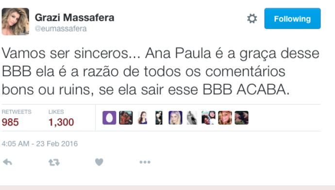 Ana Paula ou Juliana? Famosos elegem favorita no paredão do 'BBB16'
