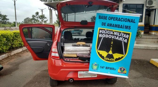 Polícia rodoviária apreende quase meia tonelada de maconha e haxixe na MS-156