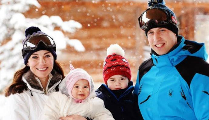 Família real britânica divulga fotos de férias nos Alpes franceses