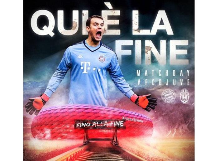 Bayern provoca Juventus com cartaz mas recebe críticas por suposta alusão ao nazismo