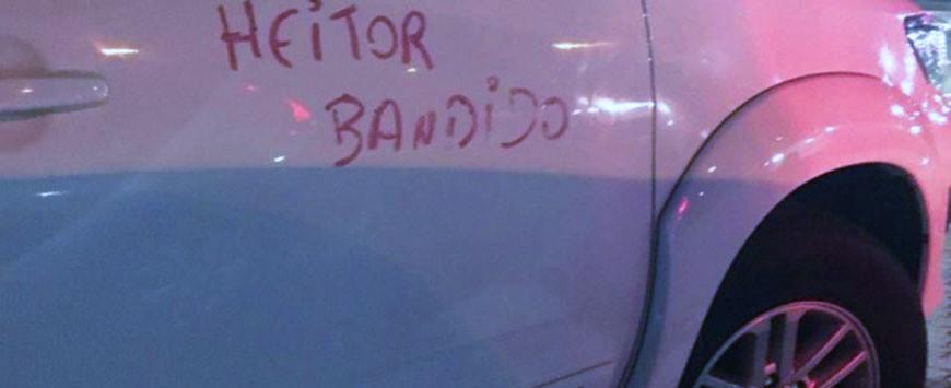 Após ser hostilizado, prefeito de Porto Murtinho teve carro pichado