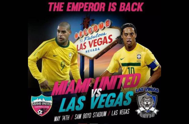 Farra garantida: Adriano e Ronaldinho Gaúcho farão amistoso em Las Vegas