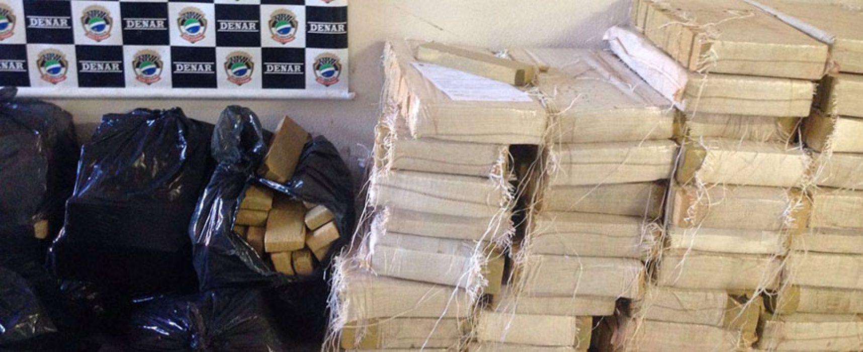 Quadrilha é presa com 735 kg de maconha na capital