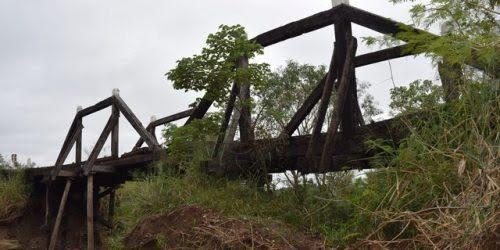 Ponte no Apa Mi e interditada pela Defesa Civil de Bela Vista