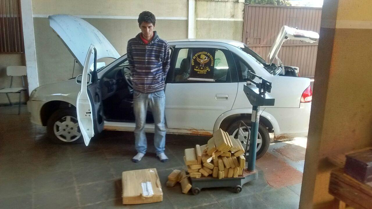 Paulista é preso com quase 200kg de maconha