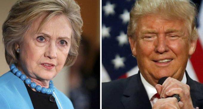 Trump e Hillary aparecem empatados em nova pesquisa