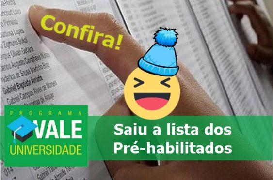 Vale Universidade: publicada a lista dos pré-selecionados na edição de inverno