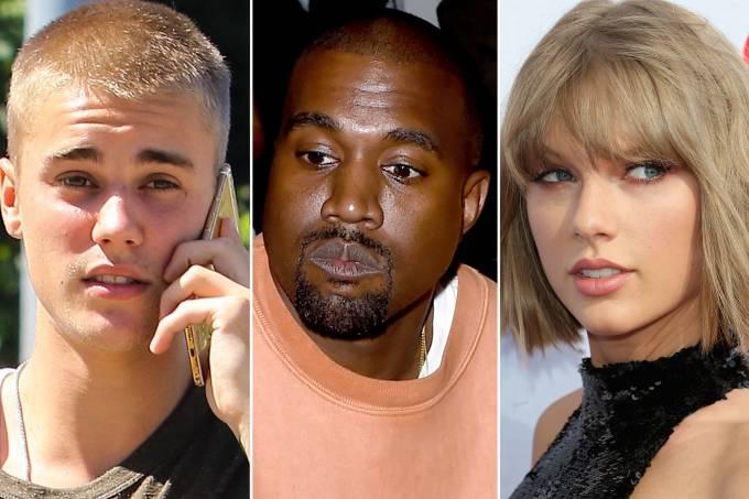 Justin Bieber provoca Taylor Swift com foto ao lado de Kanye West