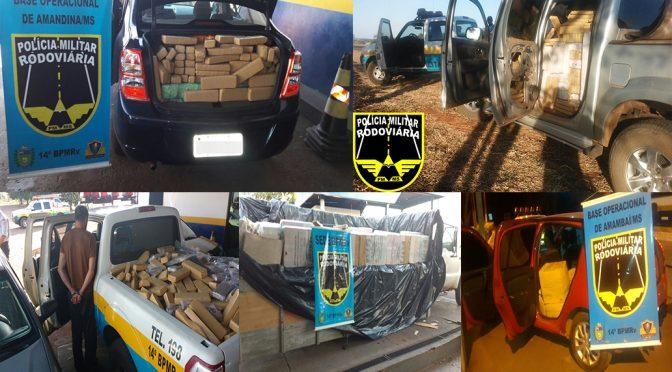 Polícia Rodoviária apreende cerca de seis toneladas de maconha e mais de 30 mil pacotes de cigarros