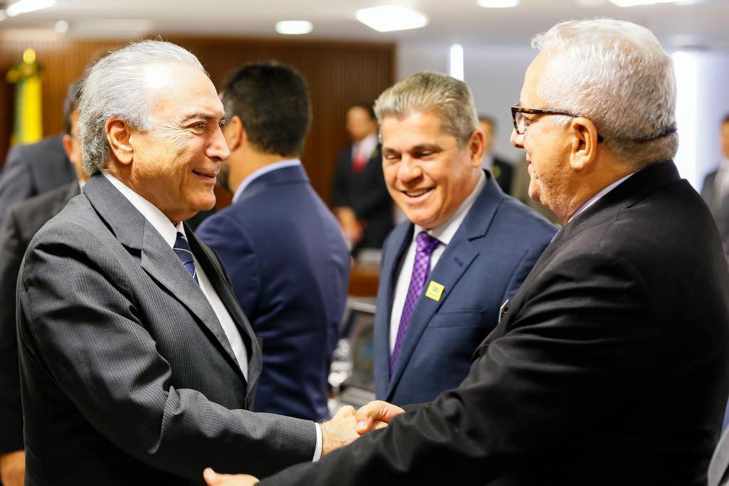 Conselheiros do TCE-MS se reúnem com Temer