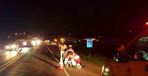 Motociclista embriagado atropela idosa em trecho da BR-163