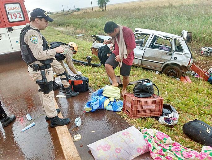 Acidente matou mulher e feriu quatro pessoas, entre elas uma criança