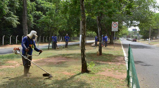 Governo conserva o Parque dos Poderes com reparos e manutenção permanente