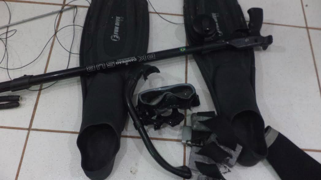 Jovem de 20 anos é preso por praticar pesca subaquática na piracema