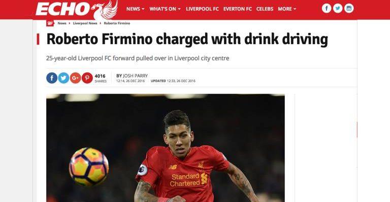 Atacante da seleção brasileira é detido por dirigir alcoolizado