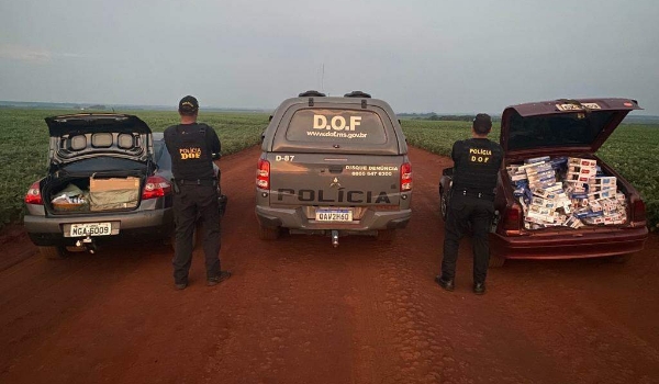 Trio é flagrado com mais de R$ 400 mil em mercadorias contrabandeadas