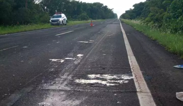 Pedestre morre depois de ser atropelado e ter corpo desfigurado na BR-267