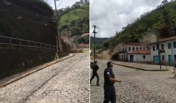 Área de deslizamento em Ouro Preto foi evacuada cerca de 40 minutos antes do colapso