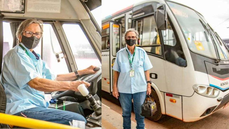 'Minha paixão é isso aqui': Aos 75 anos, Fátima não quer parar de dirigir coletivos em Campo Grande