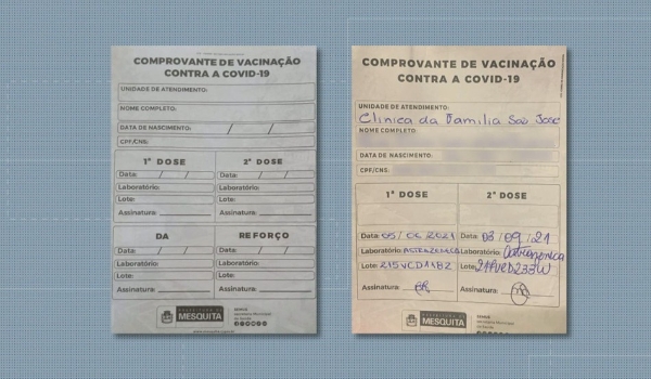 Certificados falsos de vacinação são vendidos nas ruas do Rio por até R$ 200; veja flagrantes