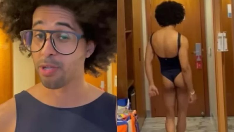 Tudo pela fama? Primeiro eliminado do BBB 22, Luciano usa maiô fio dental ao som de Beyoncé