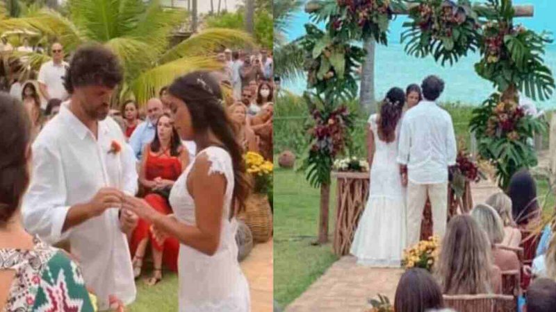 Carol Barcellos e André Vianna se casam em São Miguel dos Milagres (AL)